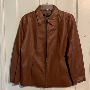 Nice Brown Leather Jacket by Dialogue